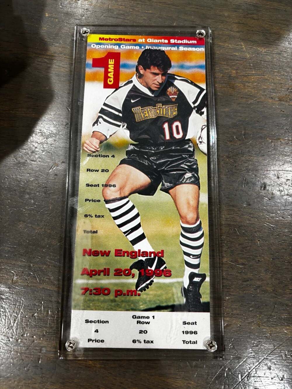 1996 MetroStars Opening Game Ticket